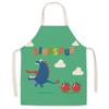 Cartoon Dinosaur Oil-Proof Apron for Adults & Kids - Sleeveless Halter Design