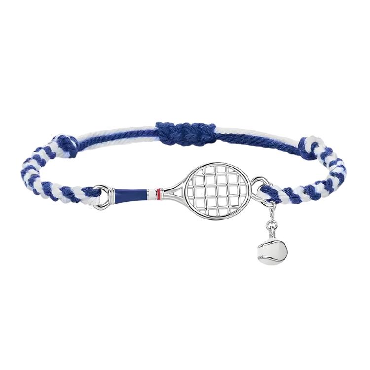 Comfortable Adjustable Wrist Strap Blue Unisex Sports Hand Chain Bracelet Jewelry For Tennis And Daily Wear