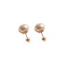 Shijia Cherry Blossom Pink Pearl Earrings, Light Luxury, Simple High-End Design, S925 Silver Posts