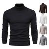 Men Turtleneck Sweater Slim Fit Knit High Neck Pullover Warm Winter Solid Color Rollneck Sweater for Daily Wear Work School Street