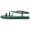 Leather Open Toe Fashion One Strap Sandals 1.5cm Women Sandals Green 2639510500