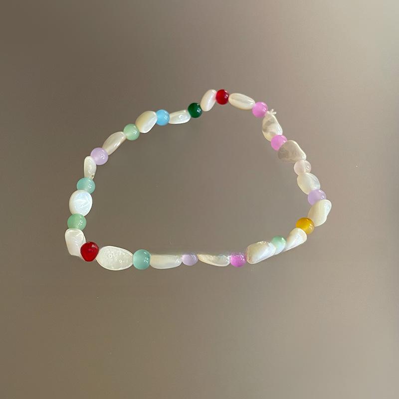 Round Shell Beaded Bracelet, Simple Temperament, High-end Bracelet, Niche Versatile Fashion Holiday Style Jewelry