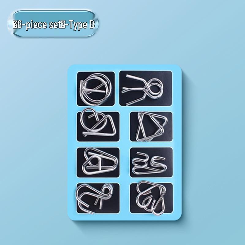 

Children s 9-Ring Puzzle Toy: 24-Piece Brain-Boosting Set for Students and Seniors.
