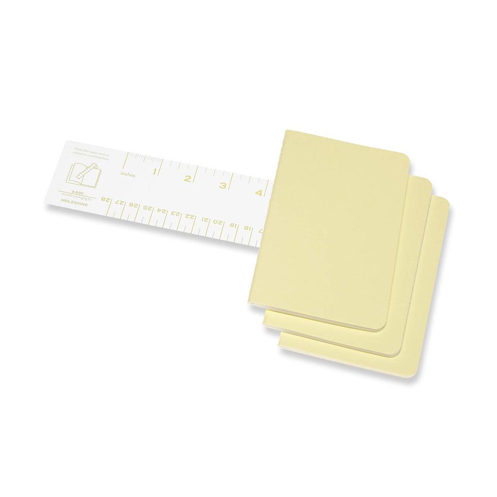 Moleskine Notebook Cahier Journal Set of Pocket Tender Yellow CH011M23 3, Lined, Size,