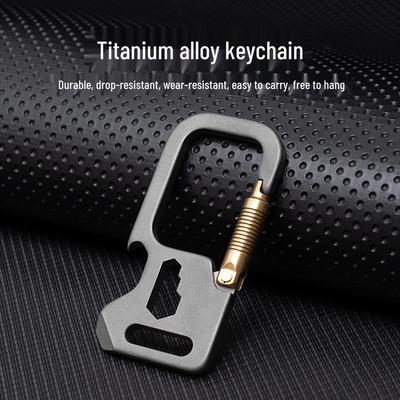 Men's Titanium Alloy Quick Release Keychain with Bottle Opener and EDC Tool