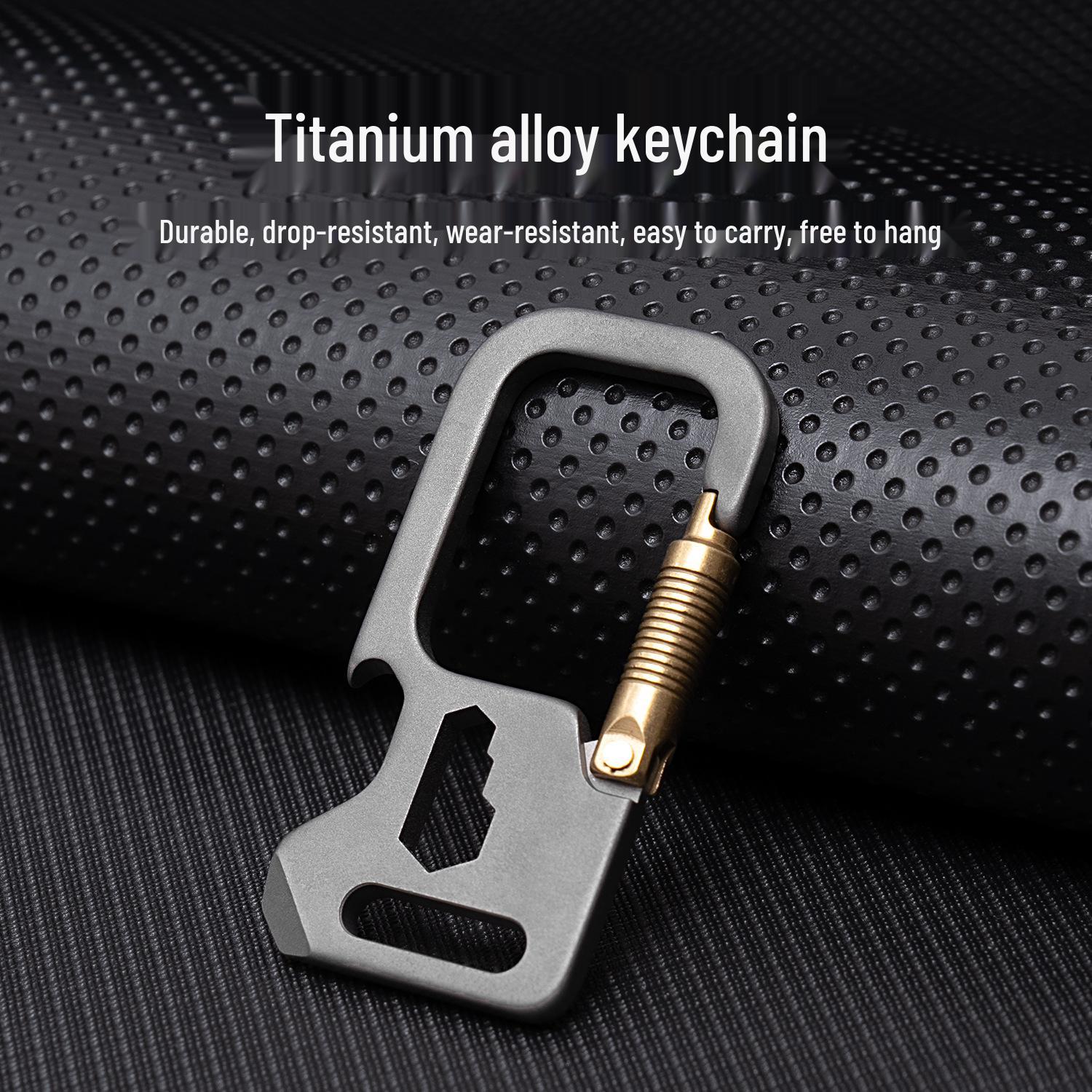

Мужской титановый сплав быстросъемный брелок с открывалкой для бутылок и EDC инструментом Quick Release Outdoor Tool
