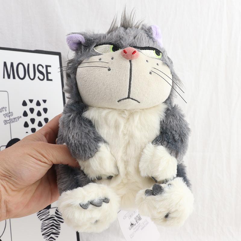 Kawaii Lucifer Cat Stuffed Toys The Aristocats Cinderella Plush Dolls Soft Anime Animals Birthday Gifts For Girls Woman