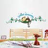 2018 Cool Cheeky Monkey Çıkarılabilir Duvar Sticker Çıkartması Vinil Çocuk Kreş Bebek Dekoru