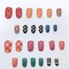 Hot-Selling Wearable Nails: 24-Piece Set In Sweet Candy Colors, Plaid, Polka Dots, Cool Style False Nails.