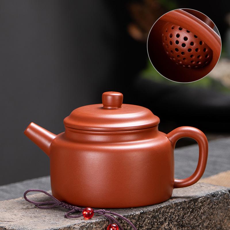 Traditional Purple Clay Teapot Dahongpao Ball Hole Filter Tea Infuser Raw Ore Zisha Tea Set Household Beauty Xishi Teapot