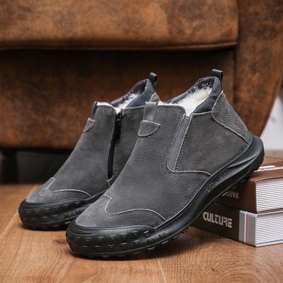 Modische Winterstiefel Herrenschuhe Outdoor zum Hineinschlüpfen Bequem Plüsch Fell Knöchel Botas Herrenstiefel Sneaker Herren flache Schuhe Zapatos De Hombre