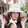 Lace Summer Sun Hat Ribbon Embroidered Cherry Bucket Hat Fashion Sunscreen Visor Cap  Travel
