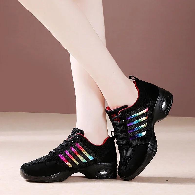 Dance Shoes Sneakers Women ing Woven Mesh Comfortable Modern Jazz Dancing Shoes Girls Ladies Outdoor Sports Shoes