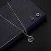 1set/3pcs (Necklace + Earrings) Women's Elegant Jewelry Set Fashion Versatile Diamond Crystal Gourd Jewelry Set