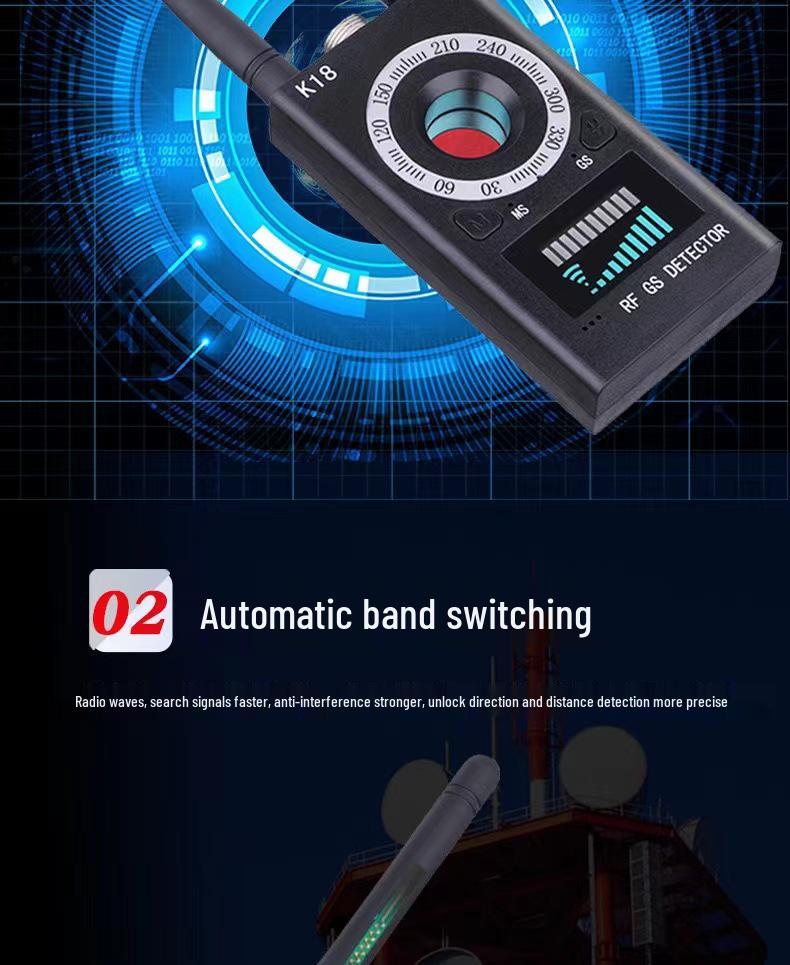 K18 Wireless GPS Signal & Camera Detector with Strong Magnetic Detection