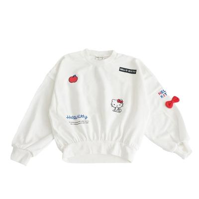 Sudadera con Hello Kitty Talla 110 Niñas Lazo, Blanco Crudo,