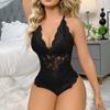Ladies' Sexy Lingerie, Sexy Lace Solid Color Silk One-piece Cross Backless Lingerie