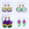 Fashion Carnival Earrings Bohemian Colorful Dangle Drop Earrings Brazilian Sambas Dancer Ear Accessories Pendant Earrings