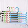 1Pcs 5 Layers Multi-functional Clothes Hangers Non-slip Pants Storage Rack Plastic Clothing Rack For Hanging And Storage