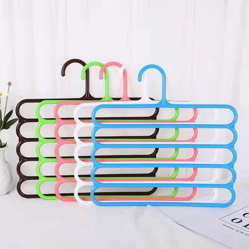 Umerașe pentru haine Umerașe pentru pantaloni Suporturi pentru dulap Organizatoare pentru depozitare 5 straturi Pantaloni pentru prosoape Esarfe Rafturi Organizare pentru depozitare