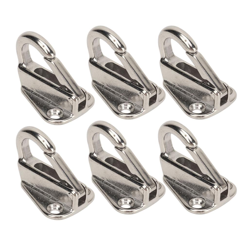 6Pcs Fender Hook Stainless Steel Heavy Duty Spring Buckle Type Fender Hanger for Home Marine Engineering