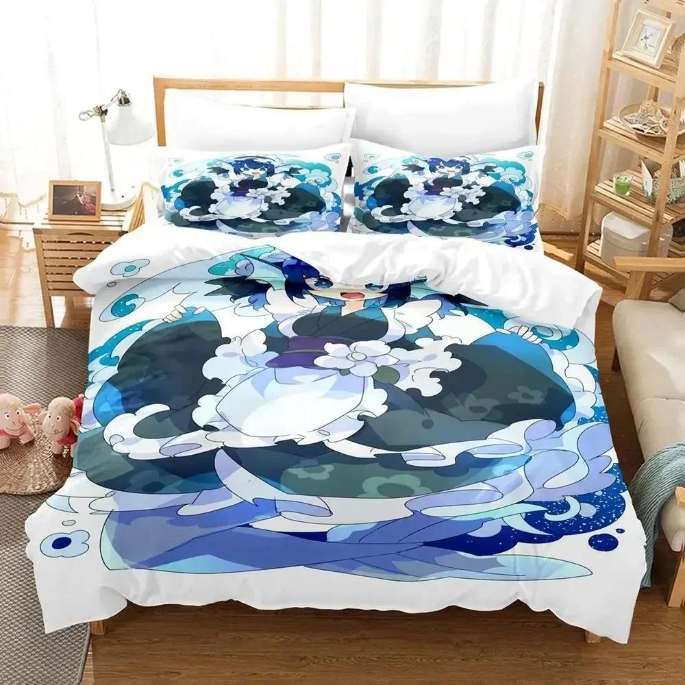 3D Print Anime Wakasagihime (Touhou) Bedding Set Printed Duvet Cover Pillowcase Single Double Queen Super King Size Sets