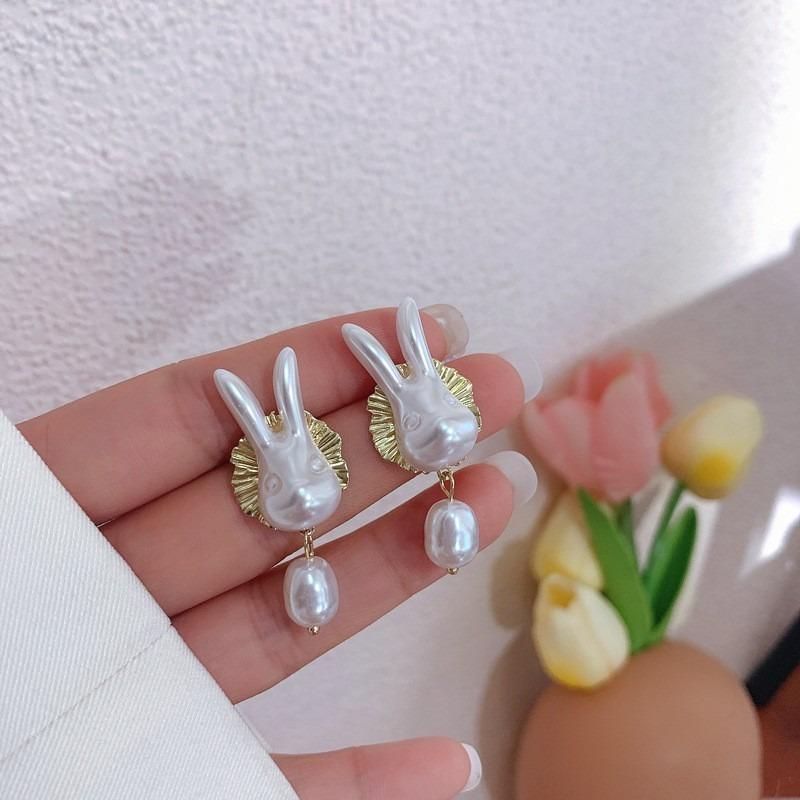 Tassels Baroque Pendant Earrings for Women Hyperbole Personality Animal Rabbit Earrings Party Jewelry