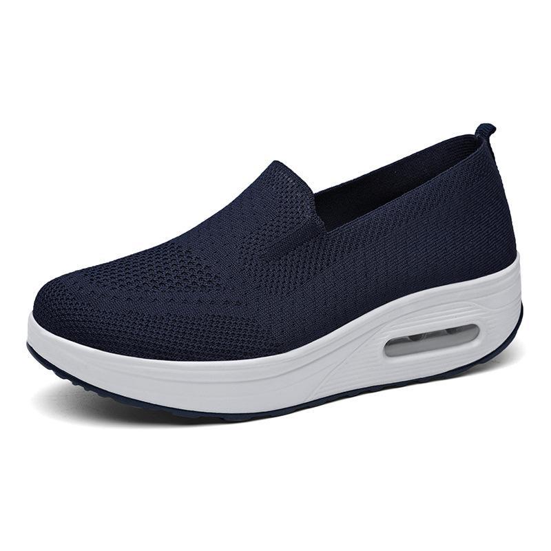Copripedale a un piede Leggero Suola Spessa Rialzato Cuscino d'Aria Sportive Scarpe Oscillanti Nuovo Stile Rete Volante Traspirante Casual