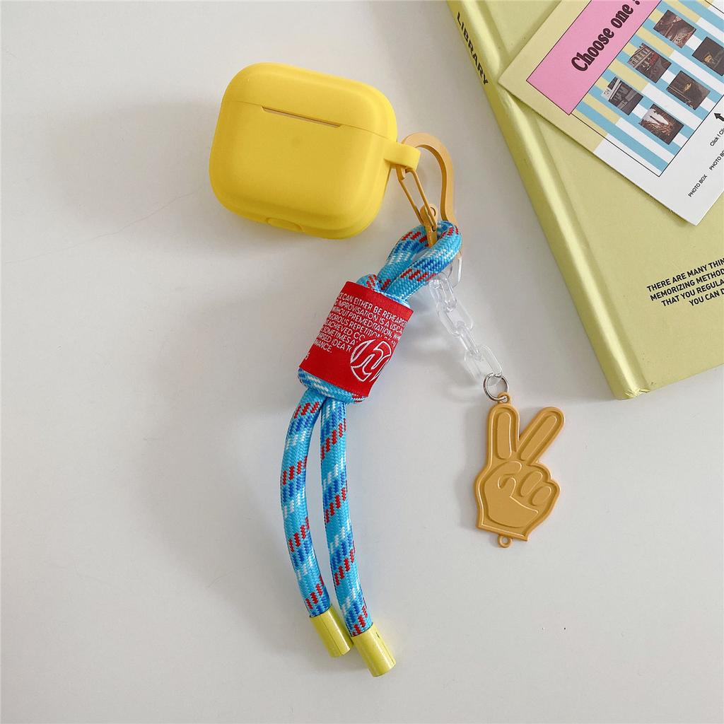 Lanyard silicone for Apple AirPods second generation Bluetooth headset protective cover Apple Pro1 earphone case simple
