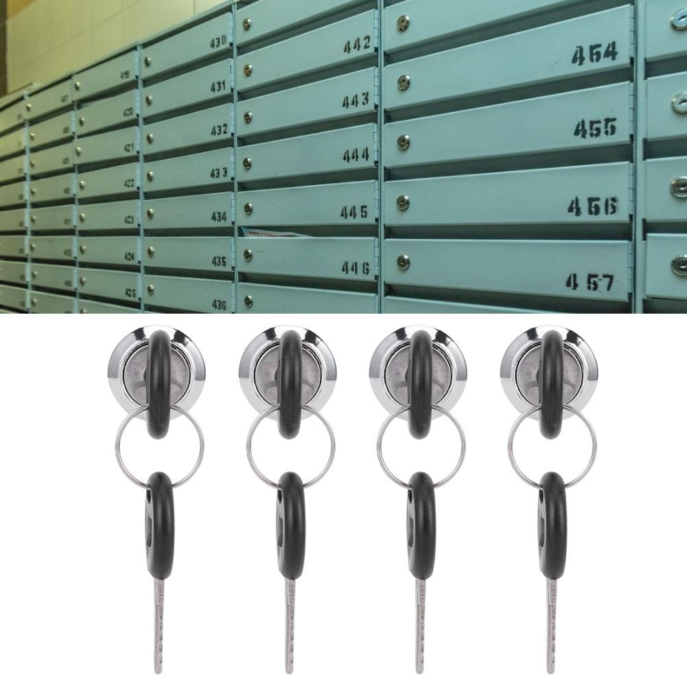4 Set Cam Lock Zinc Alloy File Cabinet Mailbox Drawer Slidding Door Safety Locks with Keys(103‑20 )