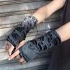 Guanti Gothici Senza Dita Unisex Design Strappato Elasticizzati per Preparazione Festa e Durevoli