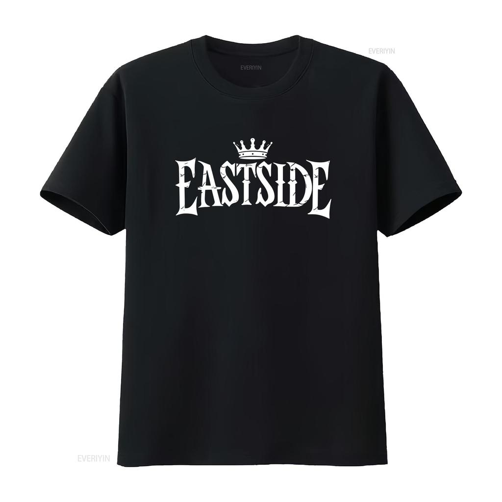 Eastside Graffiti T Shirt Adult with Gangsta Tattoo Style Design Urban Hip Hop Fashion vintage Washed homme Unisex Casual