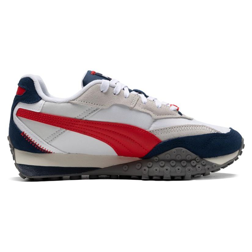 Puma Blacktop Rider Weiß Persisch Blau Rot Unisex Sneakers 392725-06