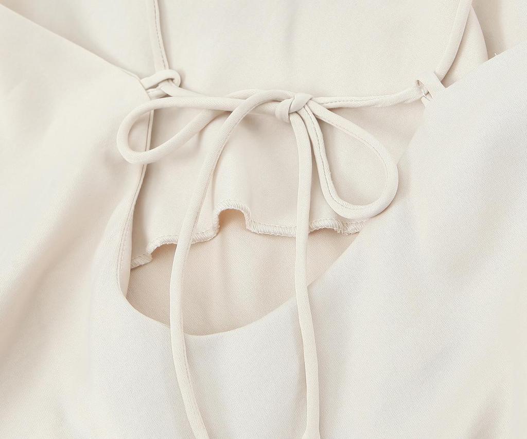 European & American Style Summer Back Tie Waist Slimming Sling Dress