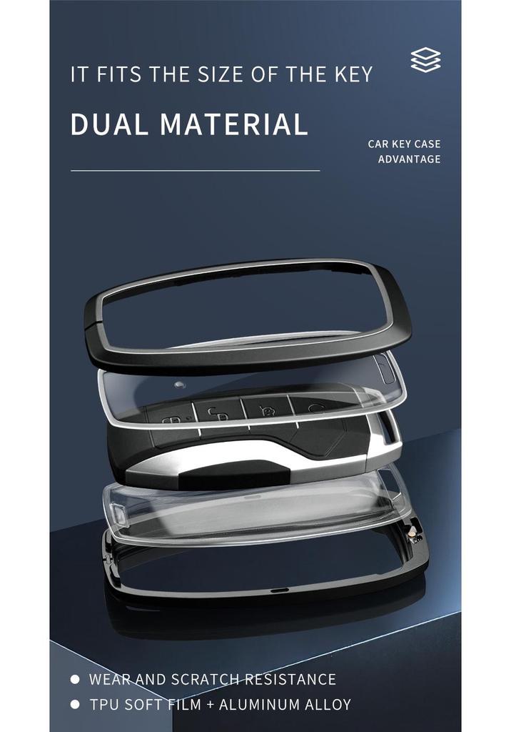 BYD Key Case for Tang DM/MAX/Song Pro/Qin PLUS/Yuan Cars - Full Wrap Shell Buckle