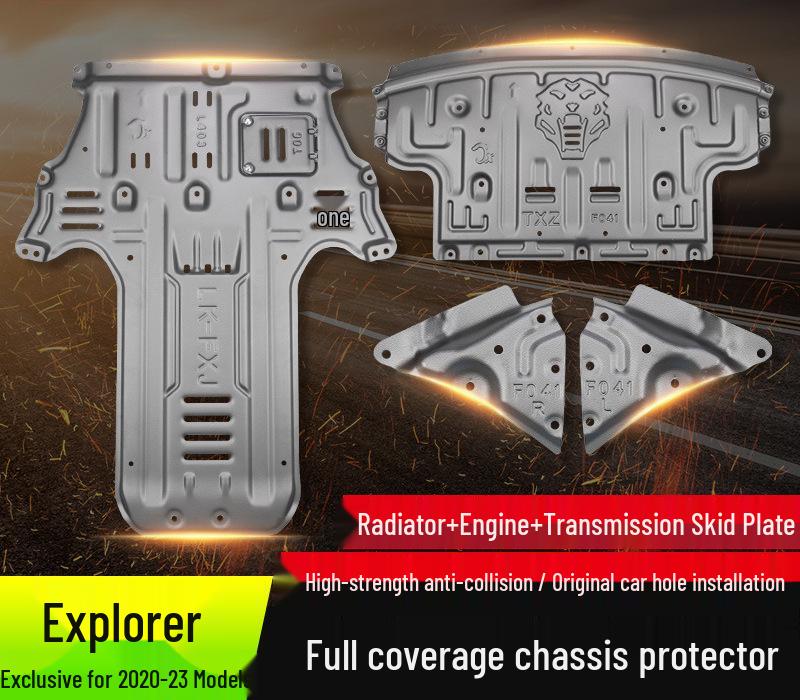 Engine & chassis skid plate for 2020-2025 Ford Explorer (domestic model).