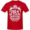 Unisex ženy Narozeniny Výročí Vtipná trička Vyrobeno v roce 1964 60. 60 let Vintage Bavlněné tričko Dárek Tričko s krátkým rukávem