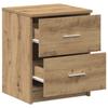 Nightstand with 2 Drawers Artisan Oak Finish 40 x 36 x 50 cm