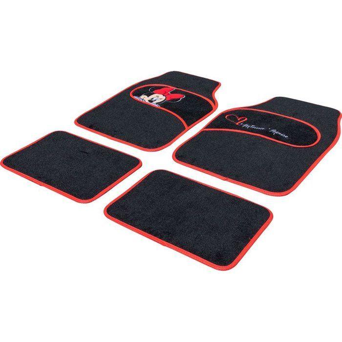Tapis De Voiture - Tataway - Universels - Broderie Minnie - 4 Pièces - Moquette