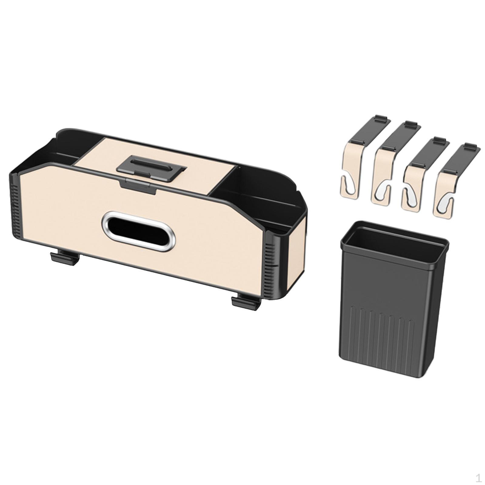 

Органайзер для заднего сиденья с мусорным баком, стильный универсальный автомобильный грузовик внедорожник многофункциональный аксессуар Beige