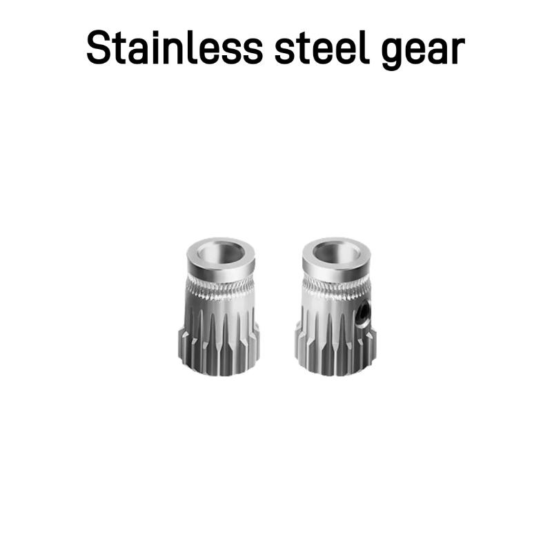 Dual Gear Extruder Wheel, Hardened Steel/Stainless Steel BMG Extruder Gear for 3D Printer Filament Feeding