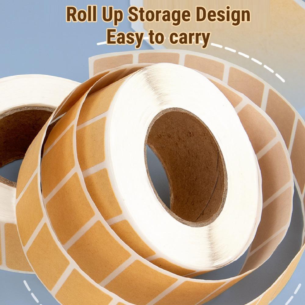 5Pcs Roll Packaging Target Pasters Writable Surface Blank Stickers Square Labels  Mason Jars
