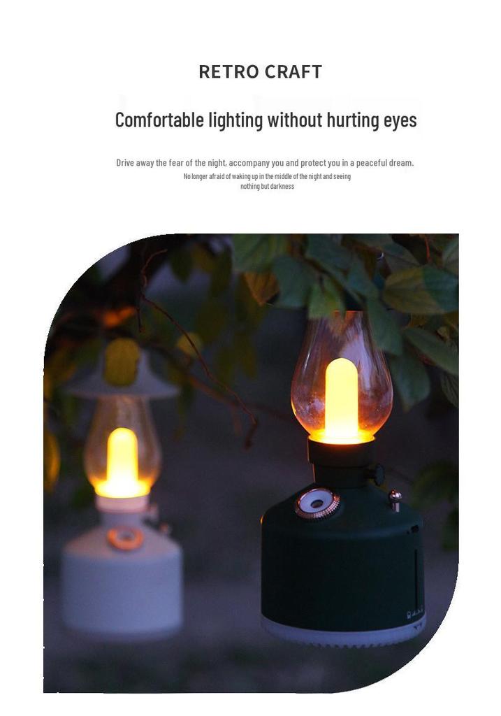 2026 New Retro Hat Style Kerosene Lamp Humidifier for Bedroom, Desktop, Outdoor & Camping Aromatherapy.