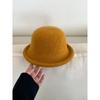 Solid Color Rolled Edge Wool Fisherman Hat Women's Autumn and Winter High End Hat Face Showing Top Hat Dome Casual Basin Hat