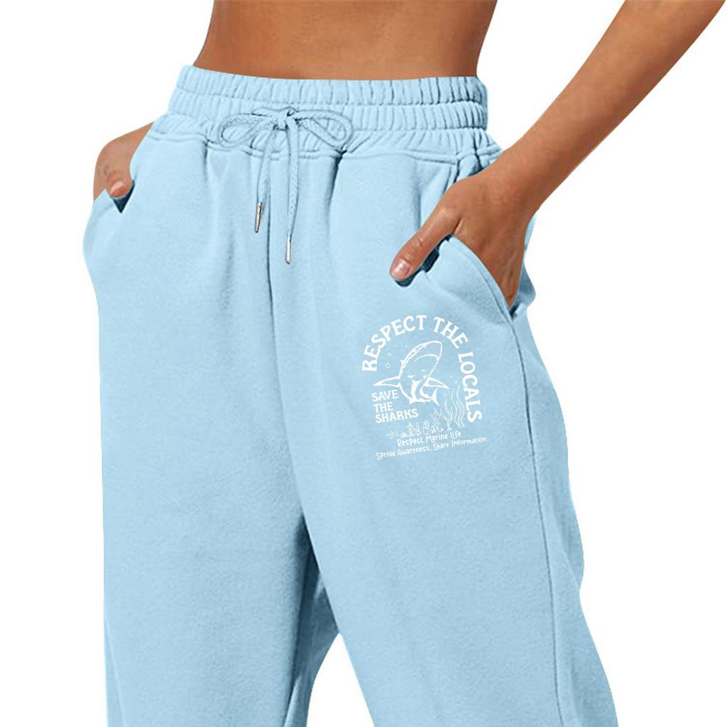 Women's Winter Sweatpants Solid Color Casual Pants Women's Fleece Sweatpants Wide Leg Straight Pants