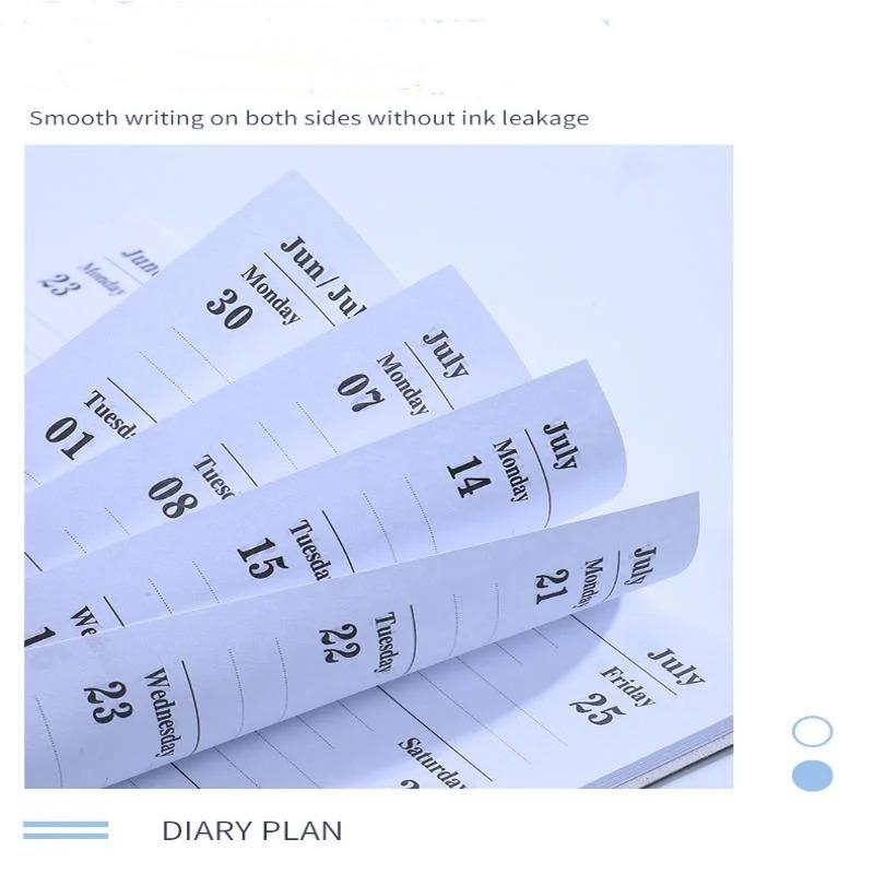 2026 Planificator Englez A7 Mini Portabil de Buzunar Program Zilnic 60 Foi 120 Pagini Subțire Calendar Săptămânal Jurnal Agendă