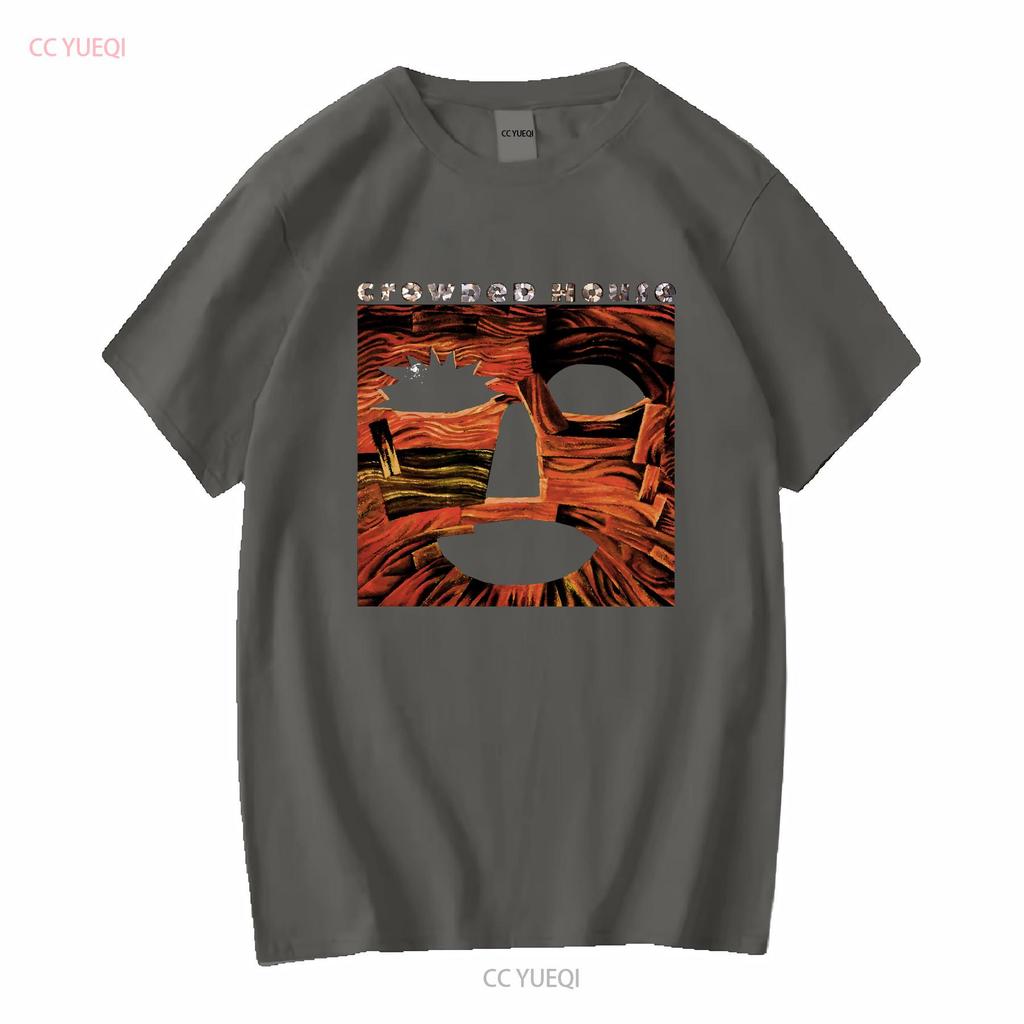 Cotton T shirt Woodface Crowded House Music Neil Finn Nick Seymour vintage Washed Slightly Versatile Casual fashion streetwear