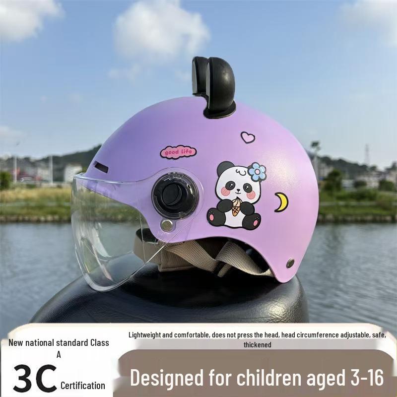 Ultra-Light Breathable Kids' 3C Electric Vehicle Helmet with Sun Protection, for Boys & Girls