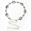 Engraved Sterling Silver Five-Star Waist Chain For Women, Retro Bohemian Decoration With Skirt, Metal Butterfly Belt For Women