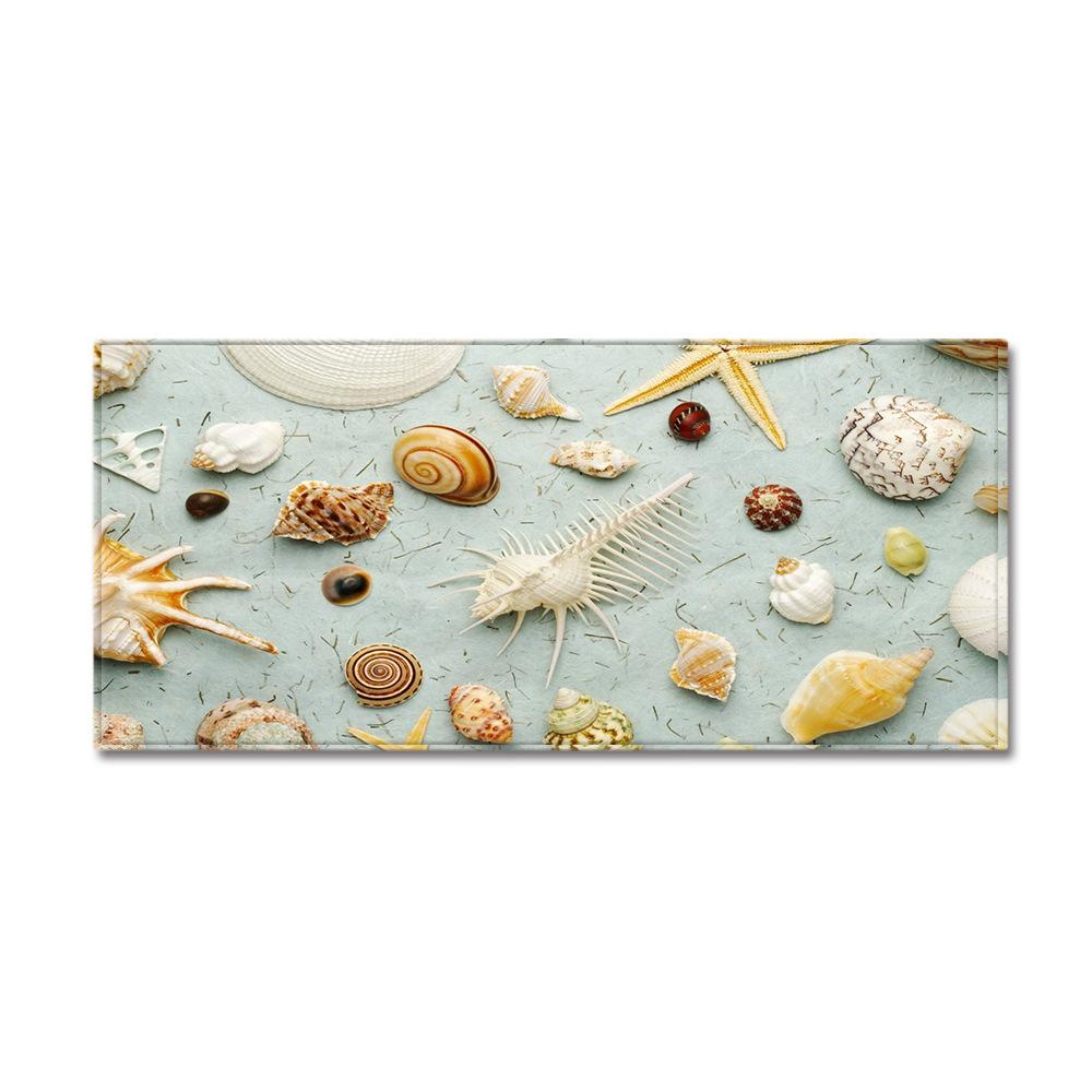 Beach Shell Household Floor Mat, Bathroom Non-Slip Door Mat, Bedroom, Living Room Carpet Bay Window Mat